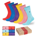 Men’s Bamboo Dress Socks 6-Pack Gift Box, Bright Colors
